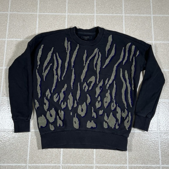 AllSaints Tops - Authentic Allsaints Scar Sweatshirt Raised Textued Black Gray Size XS